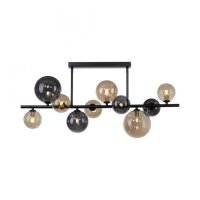 Deckenlampe Kugeln Rauchgrau Bernstein Glas 85 cm G9
