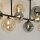 Deckenlampe Kugeln Rauchgrau Bernstein Glas 85 cm G9