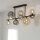 Deckenlampe Kugeln Rauchgrau Bernstein Glas 85 cm G9