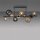 Deckenlampe Kugeln Rauchgrau Bernstein Glas 85 cm G9