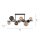 Deckenlampe Kugeln Rauchgrau Bernstein Glas 85 cm G9
