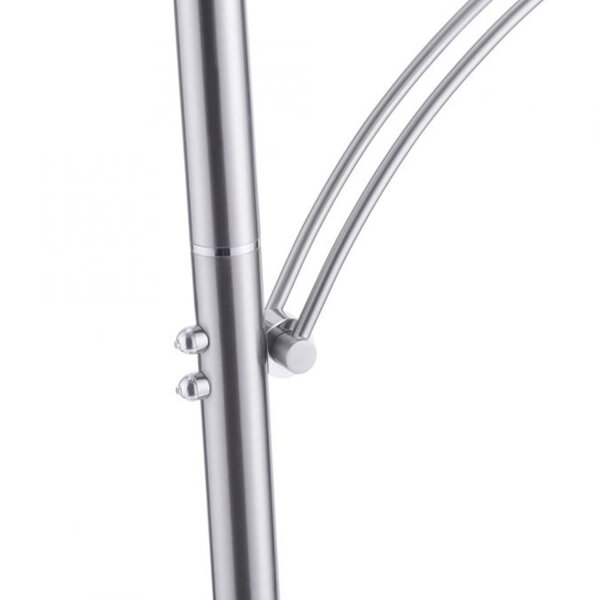 LED Stehlampe mit Lesearm in Stahl Glas 200 cm 5770 lm