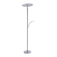 LED Stehlampe mit Lesearm in Stahl Glas 200 cm 5770 lm