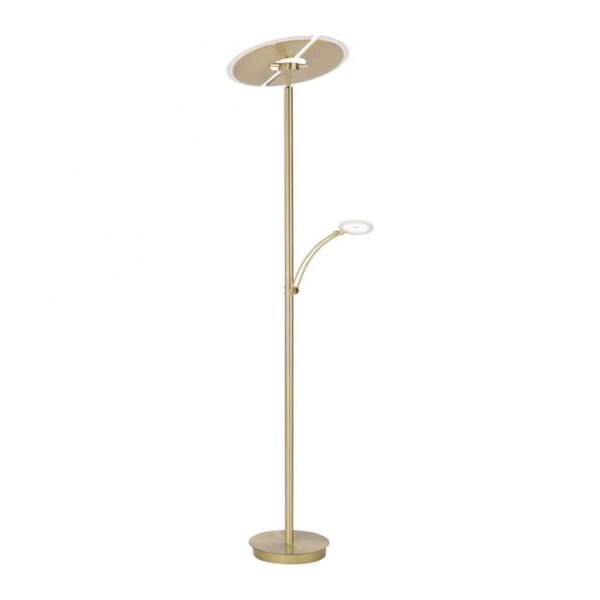 LED Stehlampe Leselicht in Messing Glas 200 cm dimmbar