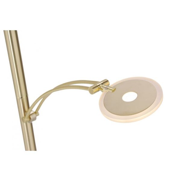 LED Stehlampe Leselicht in Messing Glas 200 cm dimmbar