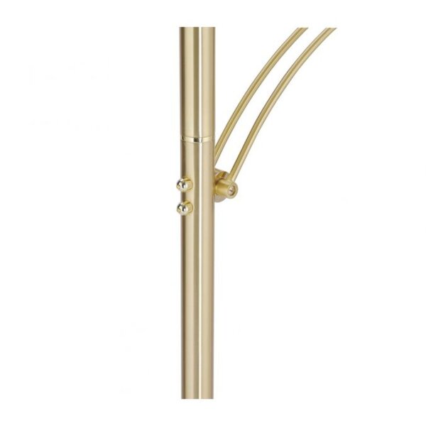 LED Stehlampe Leselicht in Messing Glas 200 cm dimmbar
