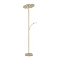 LED Stehlampe Leselicht in Messing Glas 200 cm dimmbar