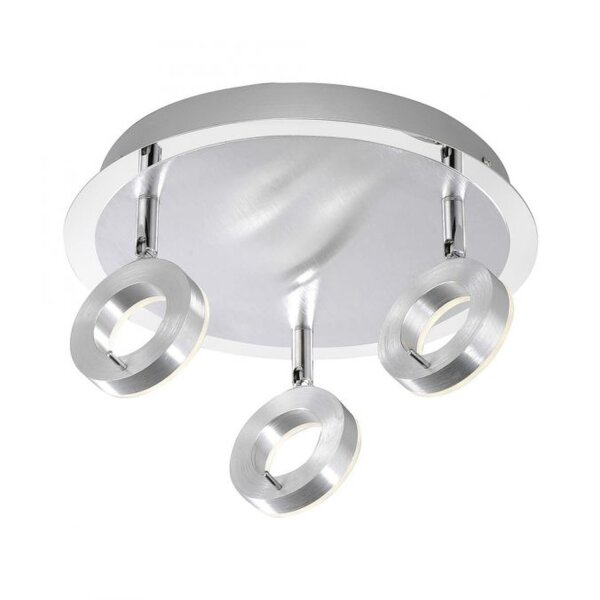 Flexibler LED Deckenstrahler in Aluminium IP44 Ø33,5 cm