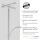 LED Stehlampe dimmbar Leselicht in Stahl Glas 199 cm