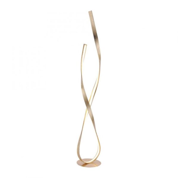 Dimmbare LED Stehlampe in Blattgold 140 cm 3000 K 26 W