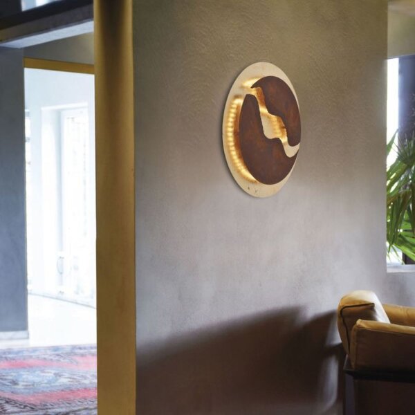 LED Deckenleuchte dimmbar Rostbraun Gold Ø50 cm 3000 K