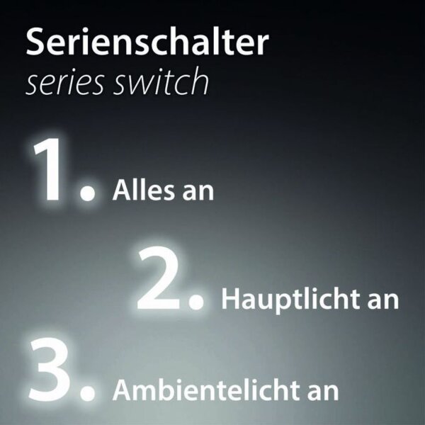Blendarme LED Deckenlampe in Chrom L:45 cm IP44 dimmbar