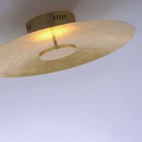 LED Deckenleuchte Metall dimmbar in Blattgold 3000 K