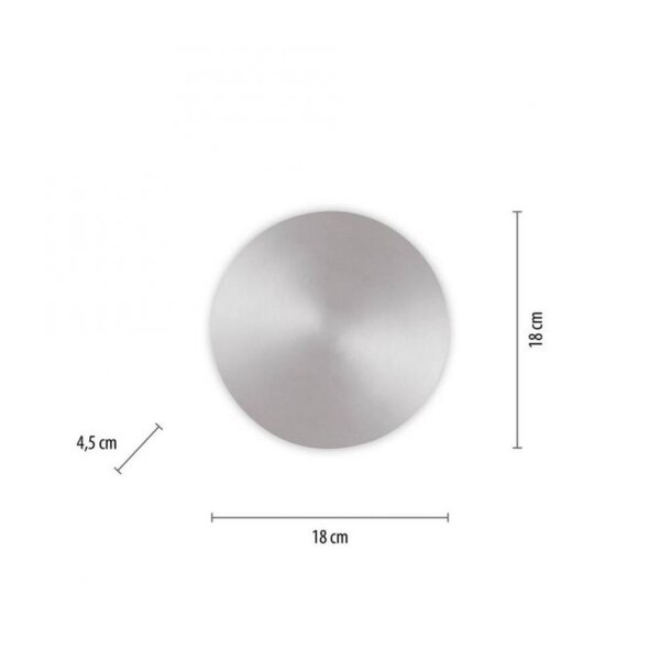 LED Akku Wandlampe in Silber dimmbar mit Fernbedienung