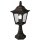 Sockelleuchte Schwarz Aluminium Glas H:44 cm IP44 E27