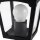 Sockelleuchte Schwarz Aluminium Glas H:44 cm IP44 E27