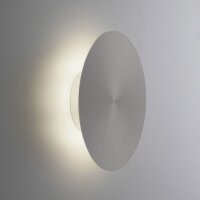 LED Akku Wandlampe Grau Ø25 cm dimmbar Fernbedienung