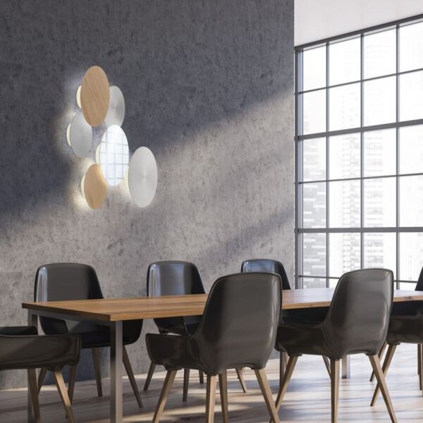 Dimmbare LED Akku Wandlampe Fernbedienung in Messing