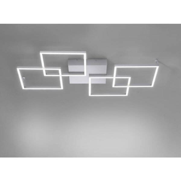 Dimmbare LED Deckenlampe Modern 80 cm 4424 lm in Stahl