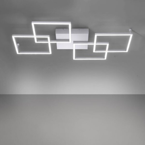 Dimmbare LED Deckenlampe Modern 80 cm 4424 lm in Stahl