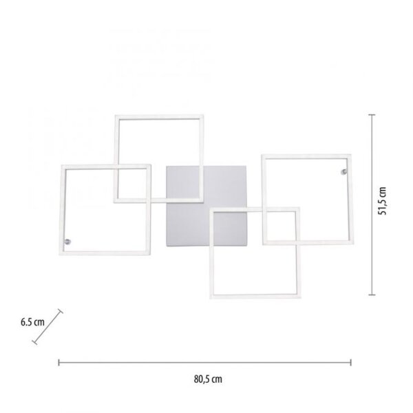 Dimmbare LED Deckenlampe Modern 80 cm 4424 lm in Stahl