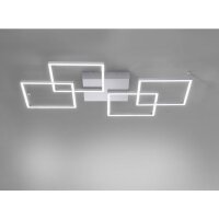 Dimmbare LED Deckenlampe Modern 80 cm 4424 lm in Stahl