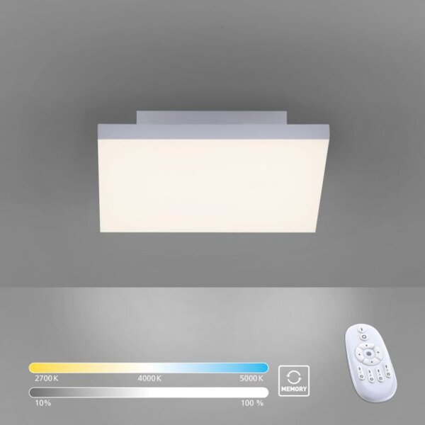 Dimmbare LED Deckenleuchte Fernbedienung Weiß Memory