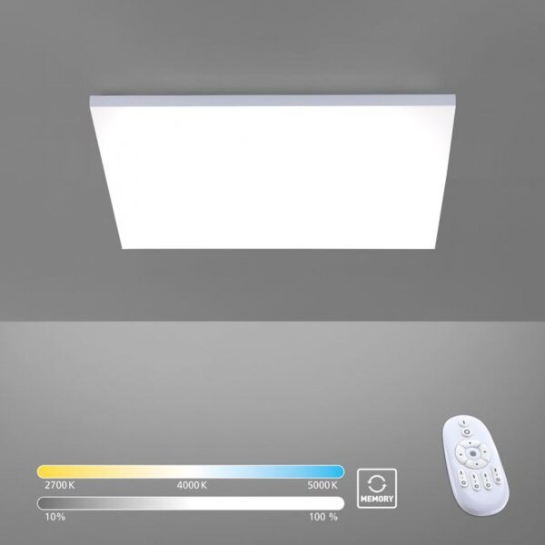 Dimmbare LED Deckenleuchte Fernbedienung B:62 cm Memory