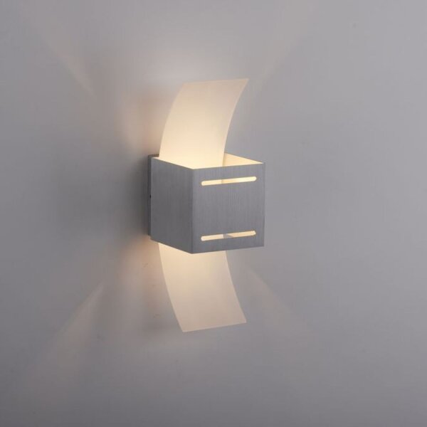 Wandlampe Metall in Aluminium indirekt G9 H:30 cm