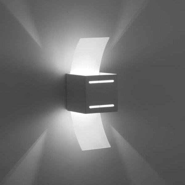 Wandlampe Metall in Aluminium indirekt G9 H:30 cm