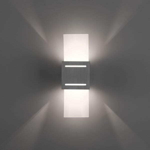 Wandlampe Metall in Aluminium indirekt G9 H:30 cm