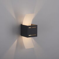 Wandlampe Metall Anthrazit indirekt G9 H:30 cm Modern