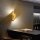 Stilvolle LED Wandleuchte Schalter 3000 K in Blattgold