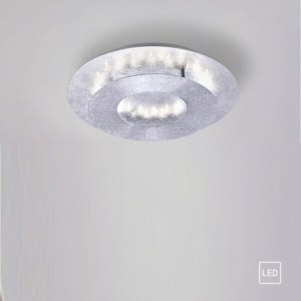 LED Deckenleuchte schwenkbar Ø34 cm 6 W in Blattsilber