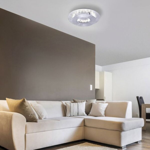 LED Deckenleuchte schwenkbar Ø34 cm 6 W in Blattsilber