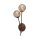Wandleuchte Rustikal Rostbraun Gold H:44 cm G9 2-flmg