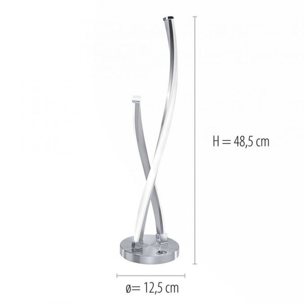 Stylische LED Tischlampe in Stahl 13 W dimmbar Touch