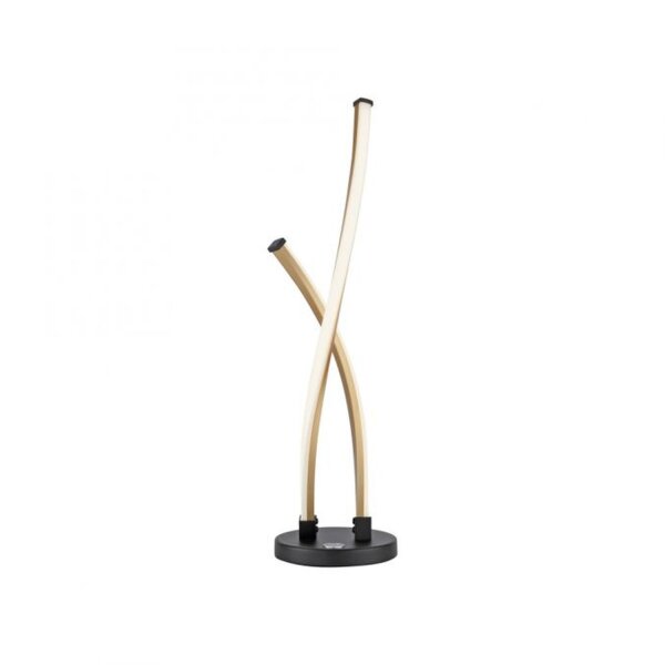 Stylische LED Tischlampe Schwarz Gold dimmbar mit Touch