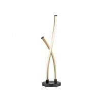 Stylische LED Tischlampe Schwarz Gold dimmbar mit Touch