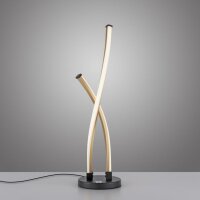 Stylische LED Tischlampe Schwarz Gold dimmbar mit Touch