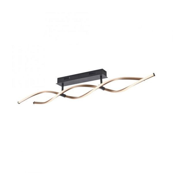 Dimmbare LED Deckenlampe Schwarz Messing 106 cm 3000 K