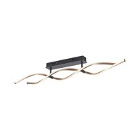 Dimmbare LED Deckenlampe Schwarz Messing 106 cm 3000 K