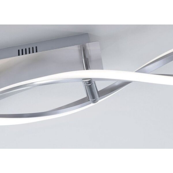 Dimmbare LED Deckenlampe in Stahl 110 cm 3000 K Wellen