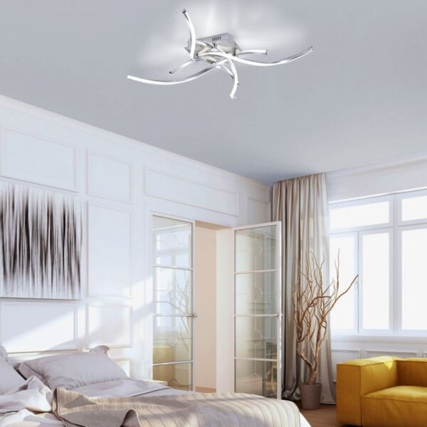 Dimmbare LED Deckenlampe in Stahl L:78 cm 27 W 2400 lm