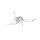 Dimmbare LED Deckenlampe in Stahl L:78 cm 27 W 2400 lm
