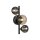 Wandlampe Kugeln Rauchgrau Bernstein Glas G9 H:28,5 cm