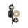 Wandlampe Kugeln Rauchgrau Bernstein Glas G9 H:28,5 cm