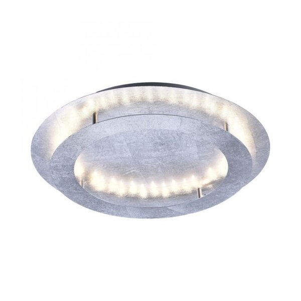 LED Deckenleuchte in Blattsilber Metall 3000 lm Ø50 cm