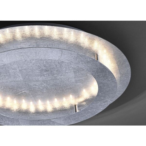 LED Deckenleuchte in Blattsilber Metall 3000 lm Ø50 cm