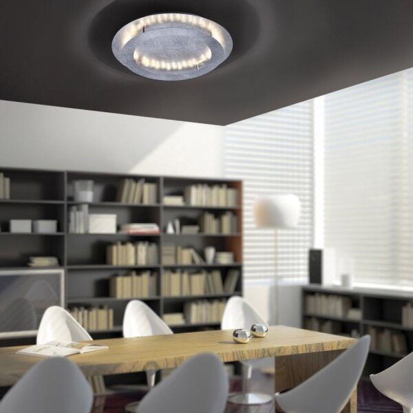 LED Deckenleuchte in Blattsilber Metall 3000 lm Ø50 cm
